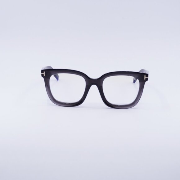 Tom Ford FT5880-B 020 Eyeglasses Grey 51mm Square Frame, Blue Light Block Lenses - Picture 3 of 10